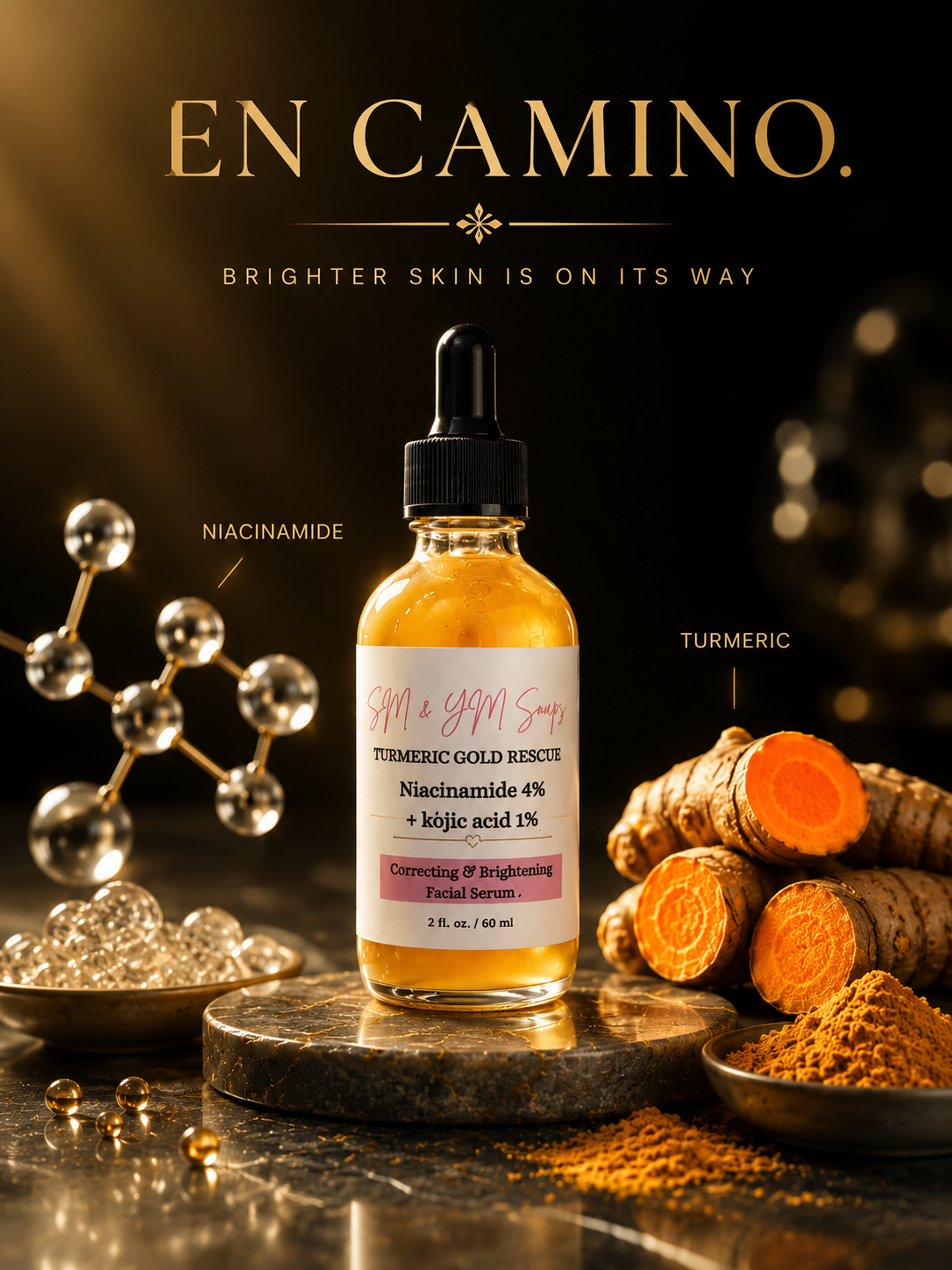 ⁠✨COMING SOON: TURMERIC GOLD RESCUE FACE SERUM / Available April 18/ PRÓXIMAMENTE: SUERO FACIAL RESCATE DE ORO CÚRCUMA / Disponible el 18 de abril