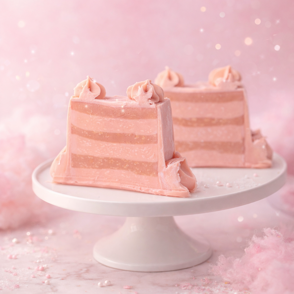 Charming cake fuffly Pink candy handmade soap/Pastel encantador con jabón de caramelo rosa