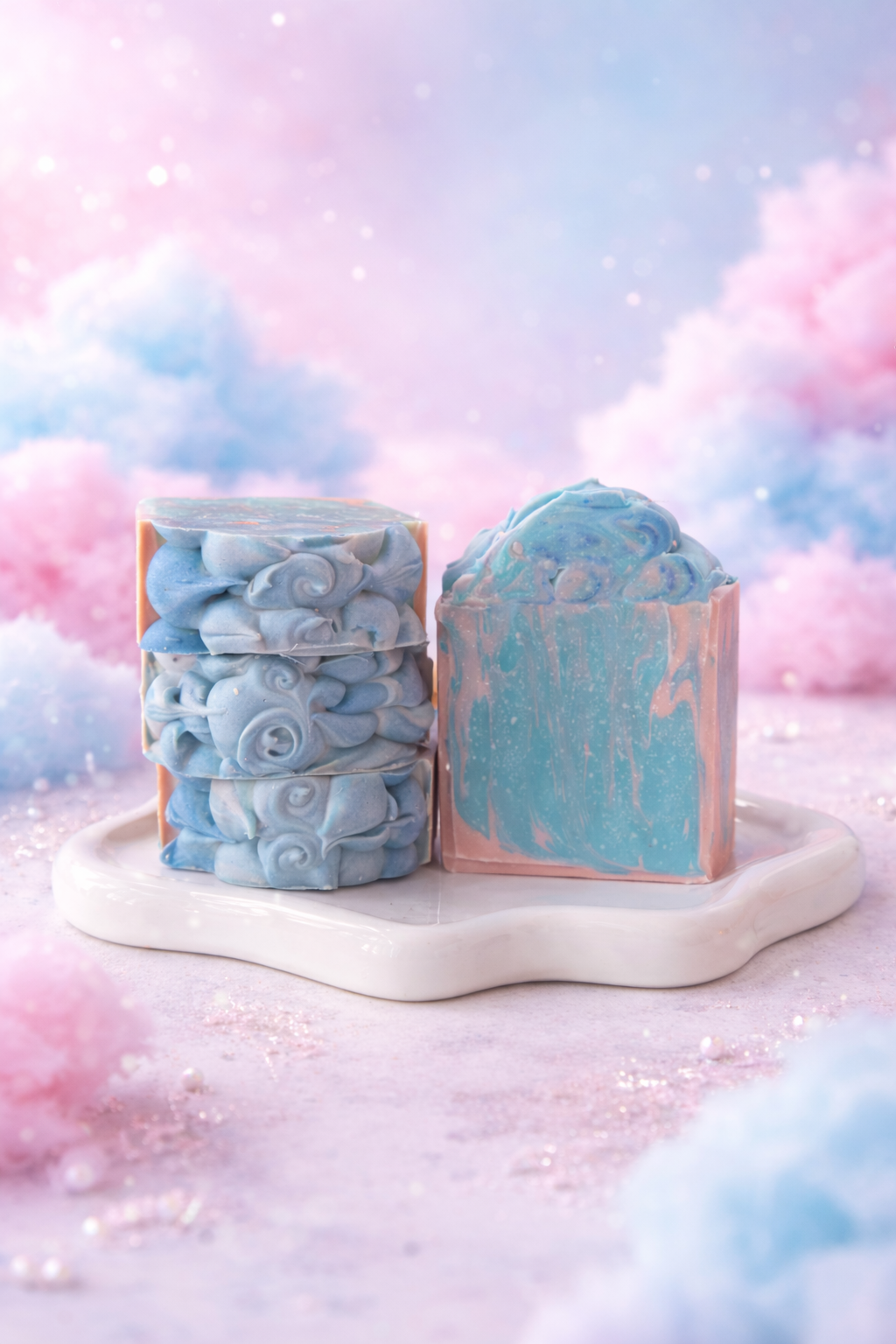 Jabón "Sueño de Algodón de Azúcar”Sugar “Cotton Candy Dream" handmade Soap