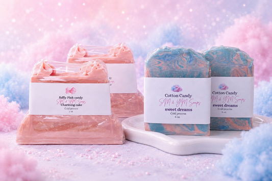 Sweet Dreams Collection – Charming Cake & Cotton Candy Dream 🍭✨colección de jabones dulces 🧁
