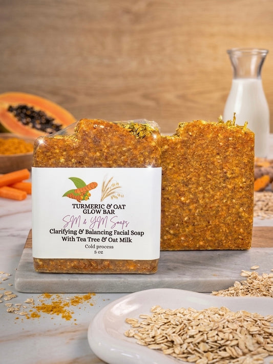 🏷️ ACNE-CLEAR & TURMERIC GLOW handmade soap/Jabon Anti-Acné e Iluminador