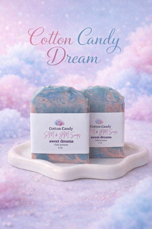 Jabón "Sueño de Algodón de Azúcar”Sugar “Cotton Candy Dream" handmade Soap