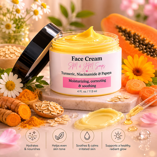Correcting and Soothing Facial Cream with Niacinamide, Turmeric, Papaya and Carrot
