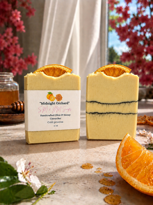 New Handcrafted Olive & Honey Citrus Bar avaliable July 5 Jabón cítrico 🍊 & miel 🍯 disponible julio 5