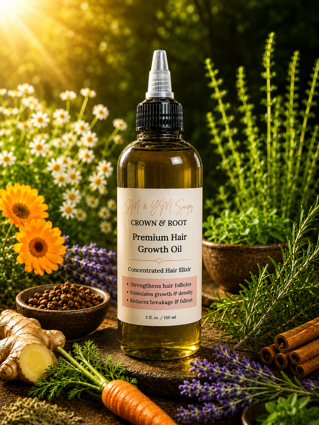 Botanical Hair Elixir – Intensive Growth Stimulant/Elíxir Capilar Botánico – Estimulante del Crecimiento Intensivo 5 Fl oz